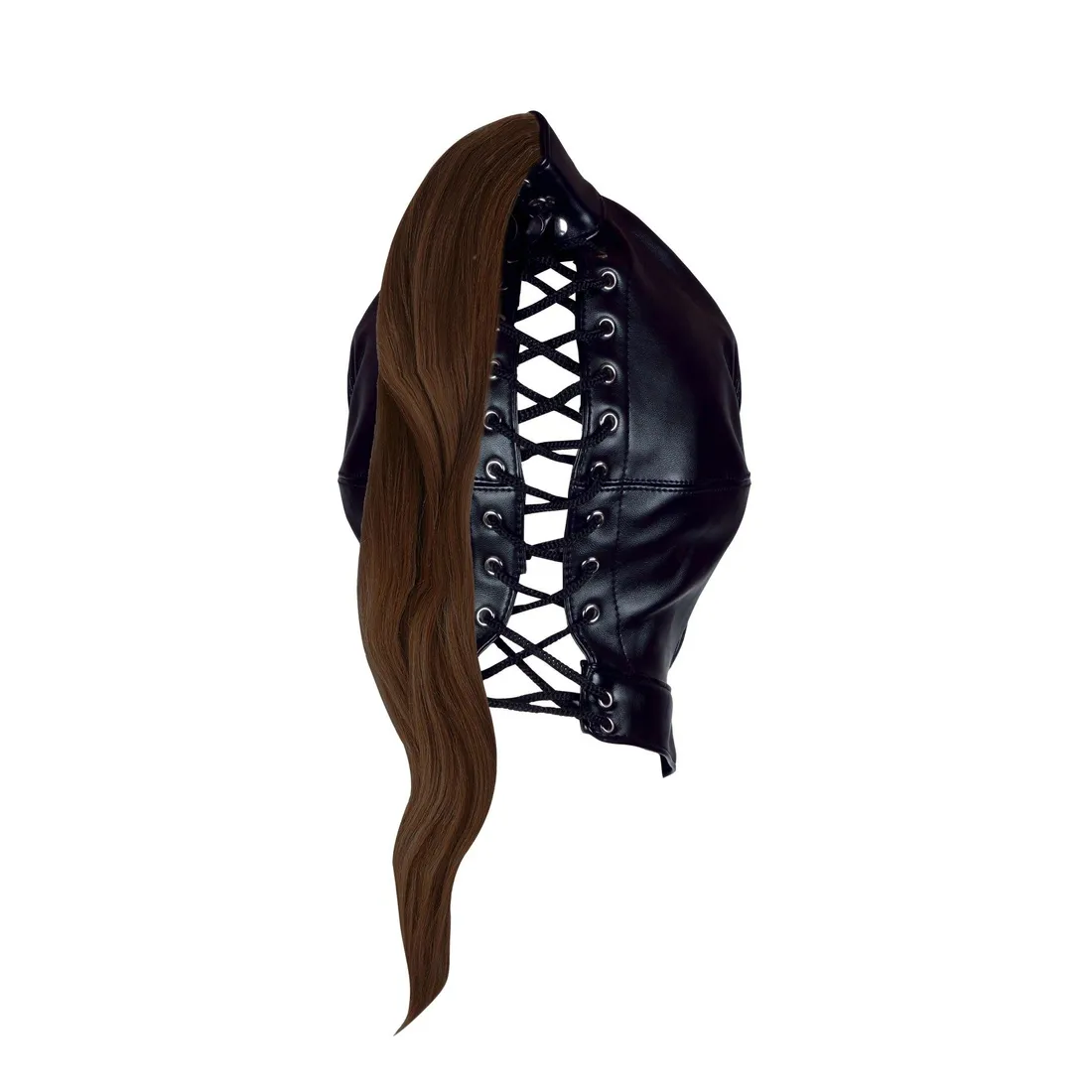 mask-with-brown-ponytail-black