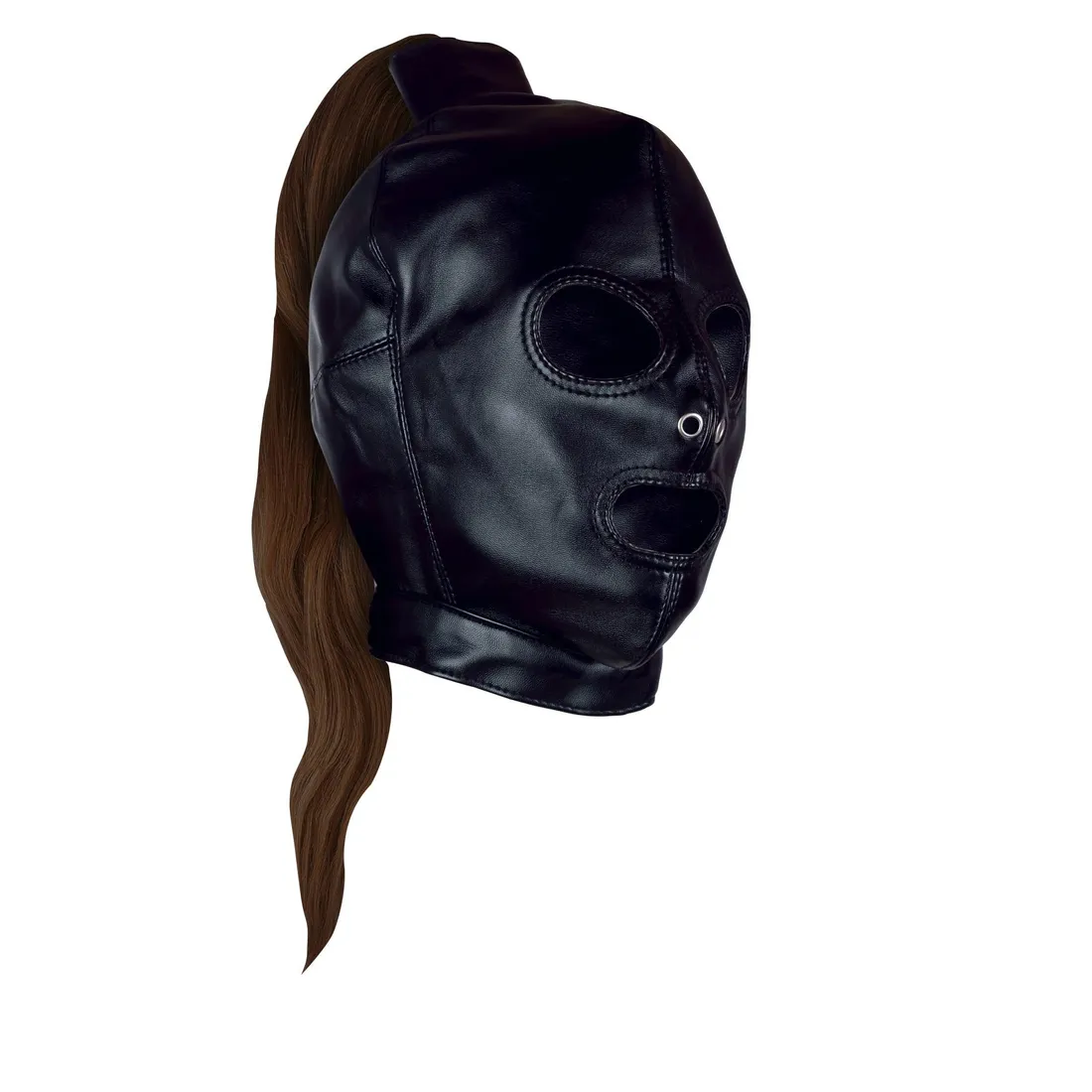 mask-with-brown-ponytail-black