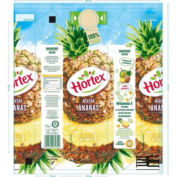 hortex-nektar-ananas-6-x-1-l-pojemnosc-1000-ml