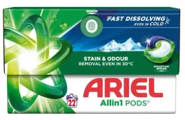 kapsulki-do-prania-mountain-spring-stainandodour-all-in1-pods-ariel-22-szt