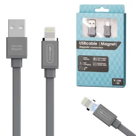 kabel-lightning-magnetyczne-zlacze-szybkie-ladowanie-allocacoc-15m-szary