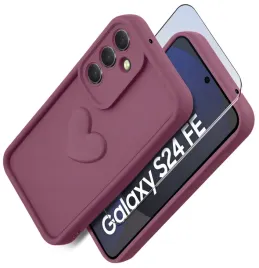 etui-do-samsung-s24-fe-silikonowe-matowe-serce-szklo-ochronne-na-ekran-9h