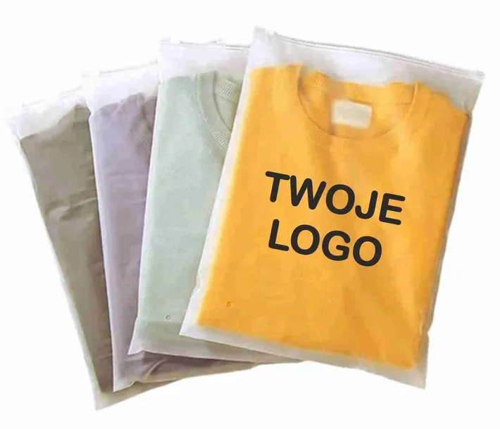 Torebki worki z suwakiem matowe mocne - 300x400mm NADRUK własne logo 100szt