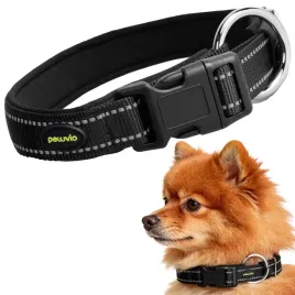 obroza-nylonowa-dla-malego-psa-peluvio-buddy-xs-odblaskowa-mocna-regulowana