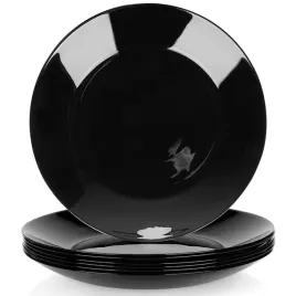 talerze-obiadowe-plytkie-szklane-czarne-255-cm-6-szt