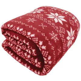 koc-kontrast-poliester-150-cm-x-200-cm-czerwony