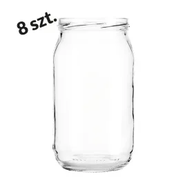 8x-sloiki-szklane-900ml-1l-slim-fi-82-proste-bez-wieczek-przetwory-kiszonki