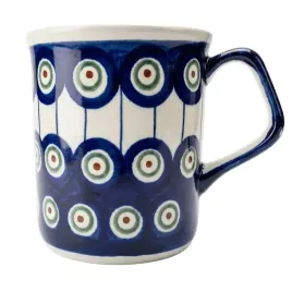 kubek-na-napoje-ceramiczny-boleslawiec-wzor-pawie-oczko-rekodzielo-250ml