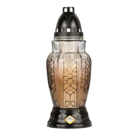 znicz-szklany-mocca-wysoki-28cm-elegancki-stonowany-brazowy-z-wkladem