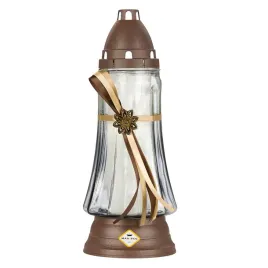 znicz-na-grob-szklany-1044-nt-brazowy-mocca-czekoladowy-29cm-z-wkladem