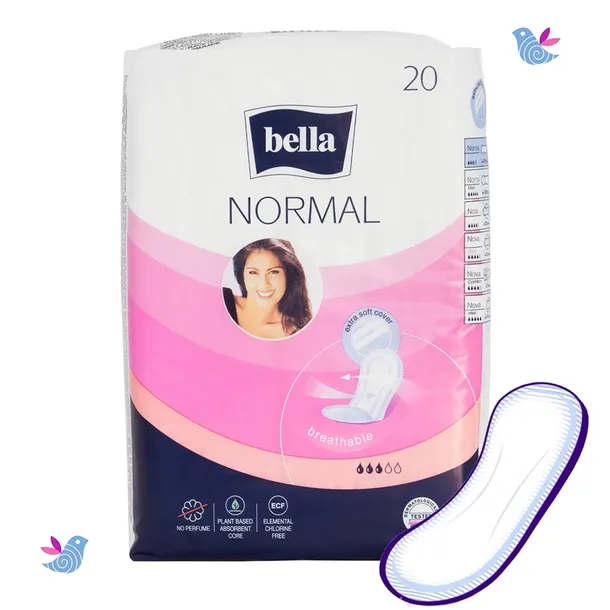 Podpaski Bella Normal Bez Skrzydełek Ochrona przed podrażnieniami 20 szt.
