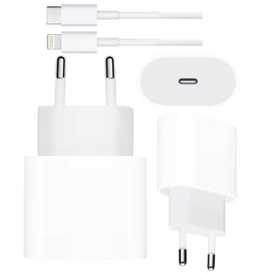 SZYBKA ŁADOWARKA USB-C 20W + KABEL USB-C LIGHTNING 1M DO IPHONE