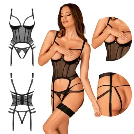 czarny-gorset-otwarty-komplet-bielizny-z-dziurka-obsessive-lanelia-sex-shop
