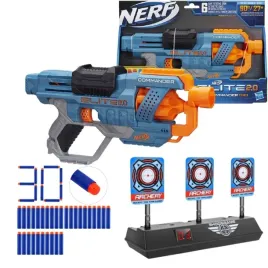 pistolet-nerf-elite-commander-elektroniczna-tarcza-dodatkowe-strzalki