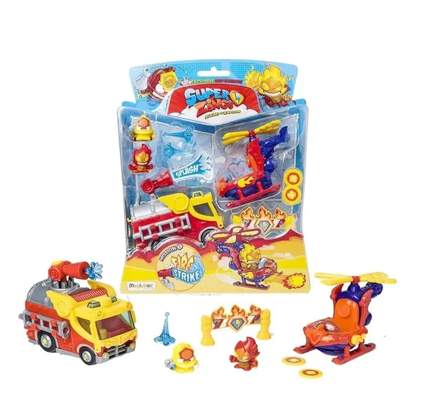 super-zings-fire-strike-misja-pozar-figurki-stan-nowy-marka-inna