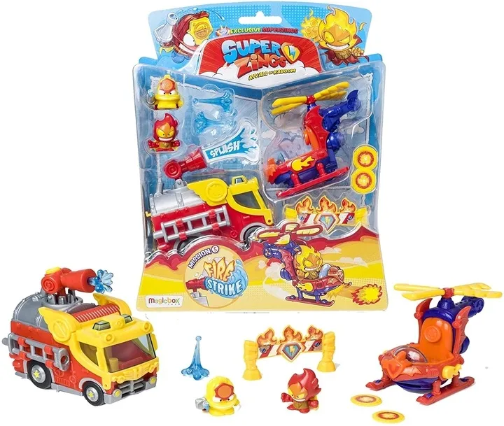 super-zings-fire-strike-misja-pozar-figurki-stan-nowy