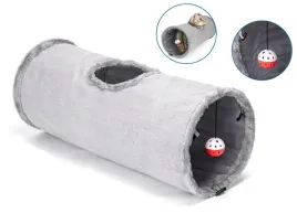 tunel-dla-kotow-zamszowy-aksamit-z-dzwoneczkiem-pileczka-60-cm-skladany