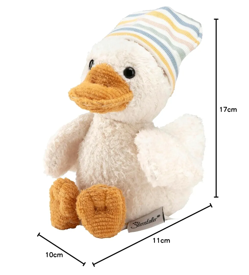 zabawka-przytulanka-mini-kaczka-edda-lou-z-czapka-sterntaler-stan-nowy
