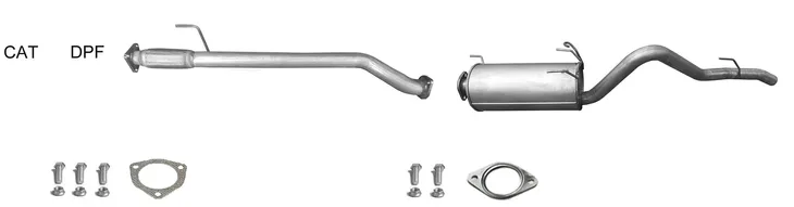 ISUZU D-MAX II 2.5 CRDi 4x4 ATFS 120kW 2012-2018 TŁUMIK KOŃCOWY + RURA