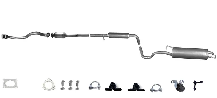 VW GOLF IV 1.4 16V 55KW 75KM 2001-2006 CAŁY KPL UKŁAD TŁUMIKI TŁUMIK RURA