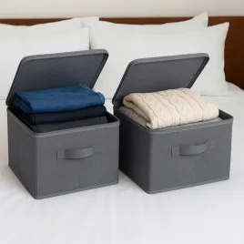 pudelka-materialowe-403025-cm-z-uchwytami-6-szt-szary-lupek