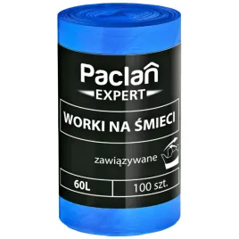 worki-na-smieci-wiazane-mocne-60l-100szt-paclan-expert-nie-pekaja-niebieski