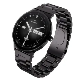 smartwatch-garett-quantum-czarny-zegarek-z-stalowa-bransoleta