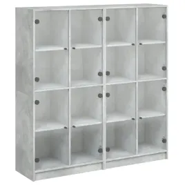 biblioteczka-z-drzwiczkami-szarosc-betonu-136x37x142-cm