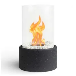 biokominek-wolnostojacy-czarny-na-stol-palenisko-lampion-z-kamieniami-deco