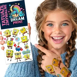 tatuaze-zmywalne-dla-dzieci-dzieciece-spongebob-wodne-wzory