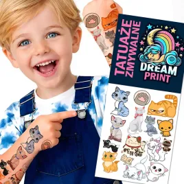 tatuaze-zmywalne-dla-dzieci-dzieciece-koty-super-jakosc