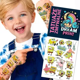 tatuaze-zmywalne-dla-dzieci-dzieciece-spongebob-super-jakosc