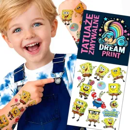tatuaze-zmywalne-dla-dzieci-dzieciece-spongebob-wodne-wzory