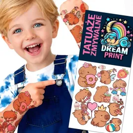 tatuaze-zmywalne-dla-dzieci-dzieciece-kapibara-capybara-super-jakosc