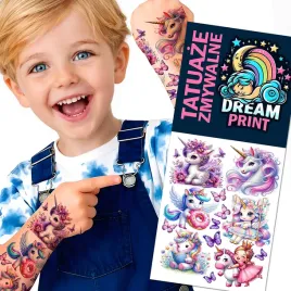 tatuaze-zmywalne-dla-dzieci-dzieciece-jednorozce-unicorn-kon-super-jakosc