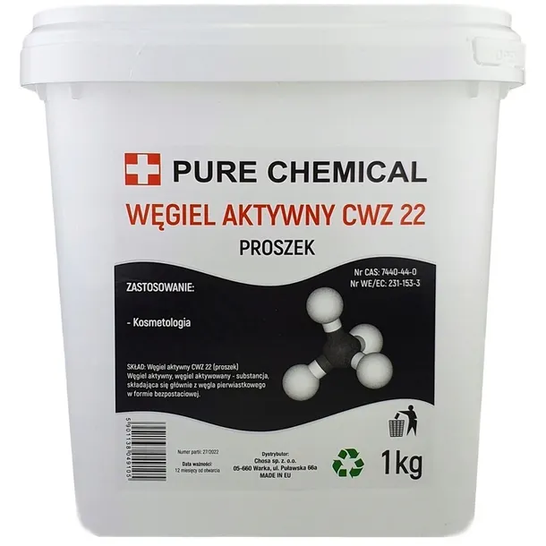 WĘGIEL AKTYWNY PROSZEK CWZ 22 PURE CHEMICAL 1kg 1000g