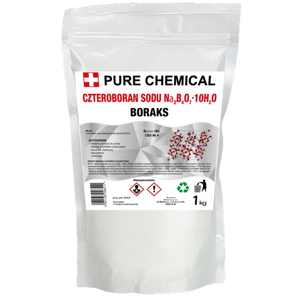 Boraks (czteroboran sodu dziesięciowodny) 1000 g 1kg