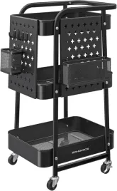 wozek-kuchenny-trzypoziomowy-regal-na-kolkach-czarny-metalowy-stojak