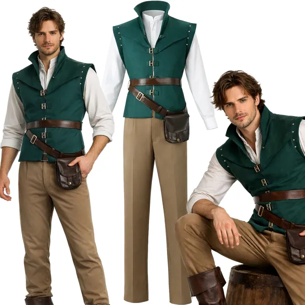 STRÓJ KOSTIUM PRZEBRANIE FLYNN JULIAN KSIĄŻE COSPLAY M/L 164 170