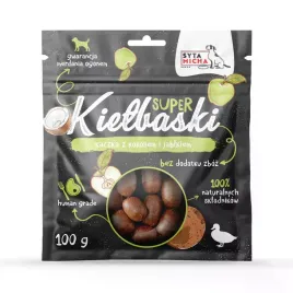 syta-micha-kielbaski-przysmak-dla-psa-kaczka-kokos-jablko-100g