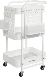 wozek-kuchenny-trzypoziomowy-regal-na-kolkach-bialy-metalowy-stojak