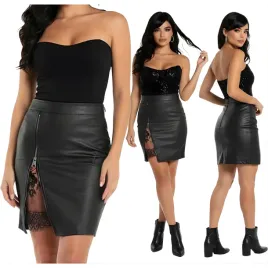 sexy-spodnica-olowkowa-mini-skorzana-czarna-z-koronka-r-46-dlugosc-51-cm