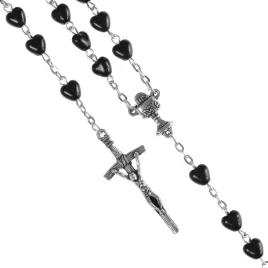 rozaniec-pierwsza-komunia-czarne-serduszka