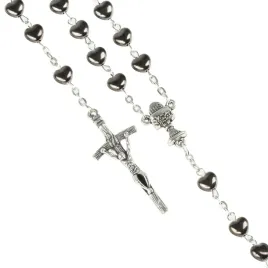 rozaniec-pierwsza-komunia-grafitowe-serduszka