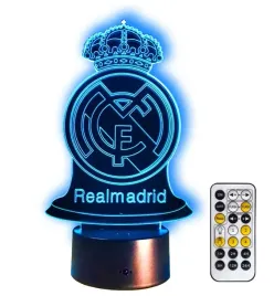 real-madryt-lampka-nocna-3d-led-prezent-pilot