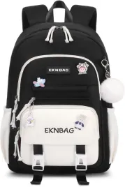 plecak-szkolny-wielokomorowy-tornister-szkolny-z-pomponikiem-czarny