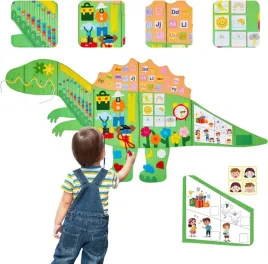 mata-edukacyjna-dinozaur-montessori-sensoryczna-ksiazka-nauka-liter-i-liczb