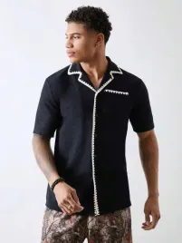 fc15216-forever-21-czarna-dzianinowa-koszula-z-krotkim-rekawem-haft-4-xl