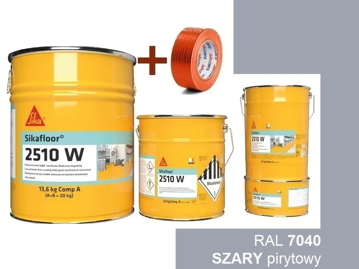 35m2 -20kg- żywica GARAŻOWA farba epoxydowa Sika Sikafloor 2510W kolor 7040