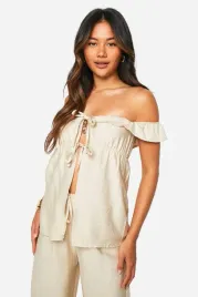 kc72305-boohoo-wiazana-bezowa-bluzka-odkryte-ramiona-35-xxl